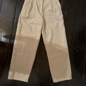 Aritzia Straight Leg Pants in Beige
